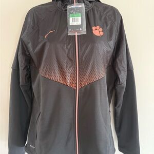Nike Women's Black and Orange Bomber Jacket